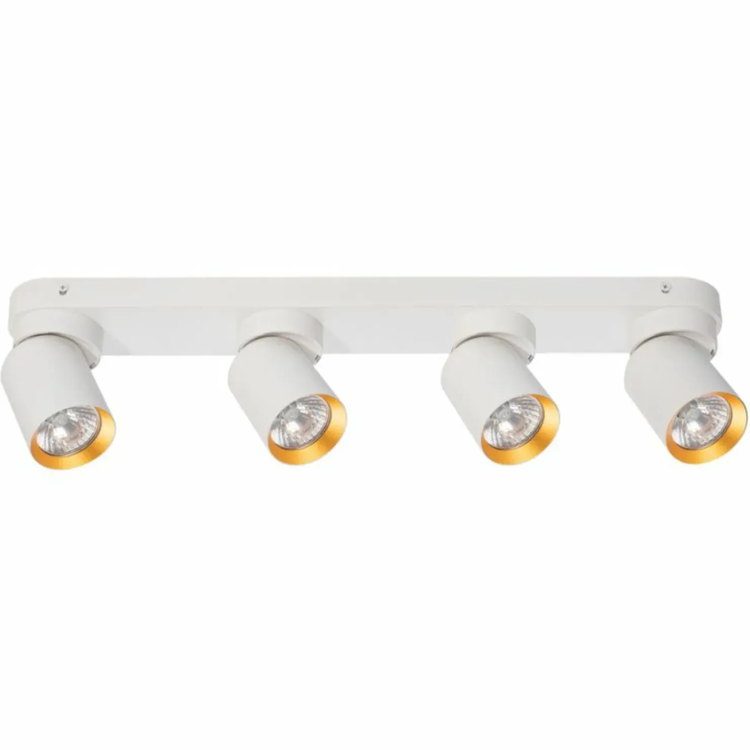 Sale Sklep Kaja Biało-złoty reflektor na listwie, krótkie tuby ML9938 ANDY | Kaja