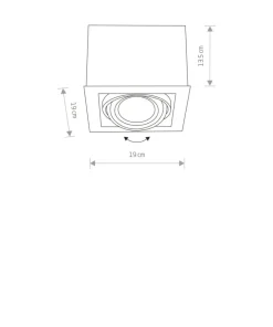 downlight natynkowy, prostopadłościan 9495 | Kaja Oświetlenie*Sklep Kaja Best Sale