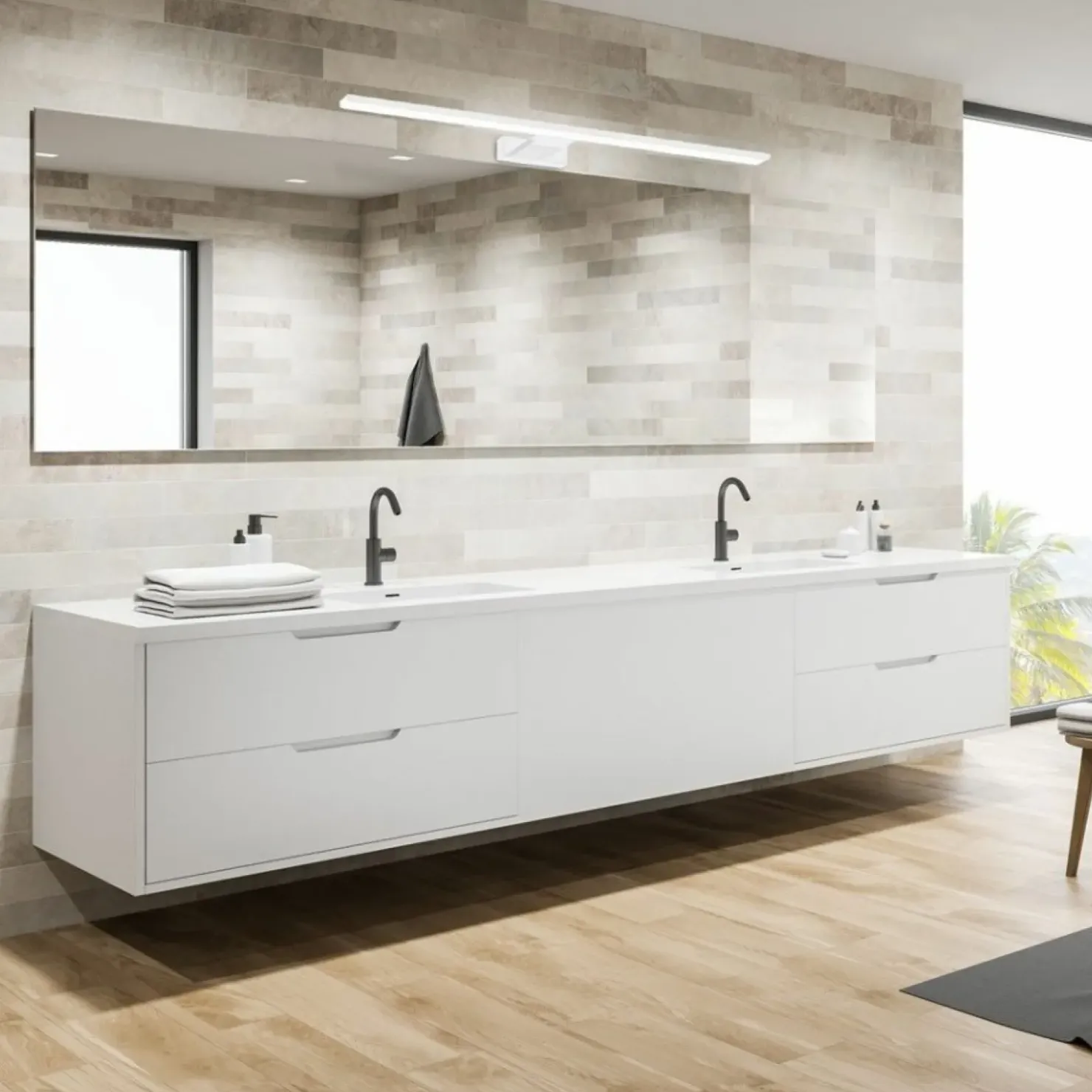 Biały kinkiet, idealny nad lustro w łazience ML6337 z serii SHINE | Kaja Oświetl*Sklep Kaja Discount