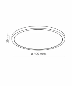 Biały plafon o średnicy 40cm, wbudowany LED TK 6902 z serii AQUA*Sklep Kaja Fashion