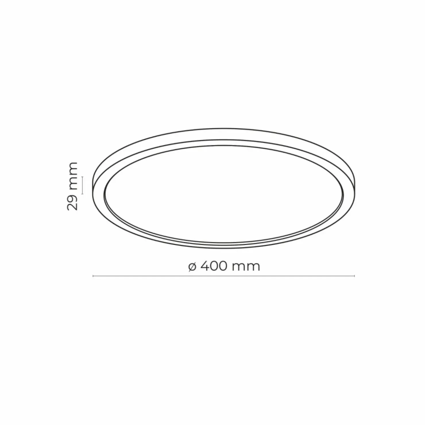 Biały plafon o średnicy 40cm, wbudowany LED TK 6902 z serii AQUA*Sklep Kaja Fashion