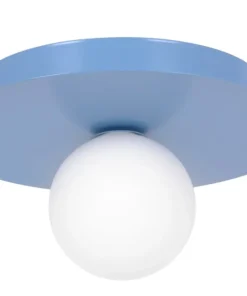 Błękitny plafon sufitowy na jedną żarówkę K-5448 z serii ROBIN*Sklep Kaja New