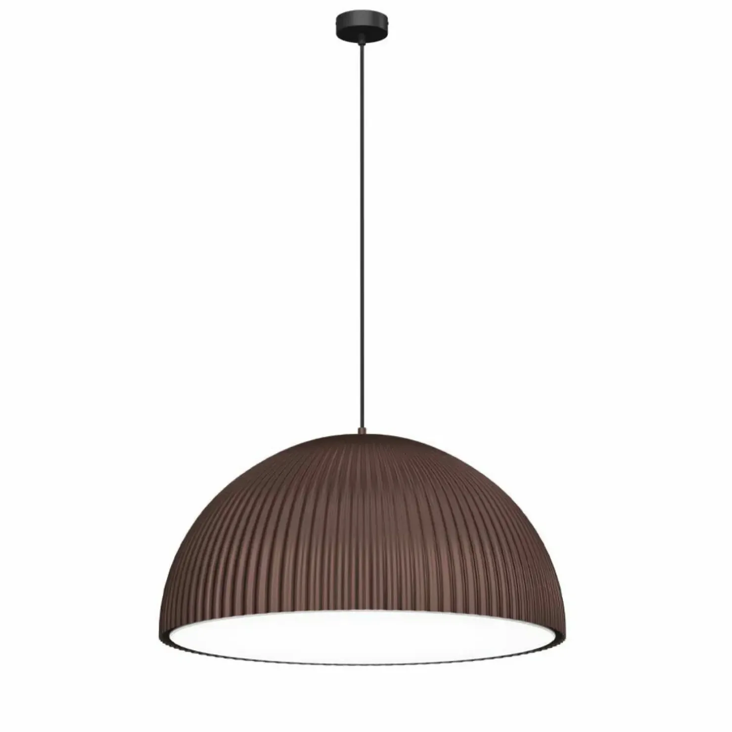 Fashion Sklep Kaja Brązowa, kopułowa lampa wisząca 60x30cm ANT 5039 GANDRA | Kaja