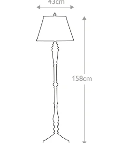 Brązowa lampa podłogowa FE-LINCOLNDALE-FL z serii LINCOLNDALE*Sklep Kaja Clearance