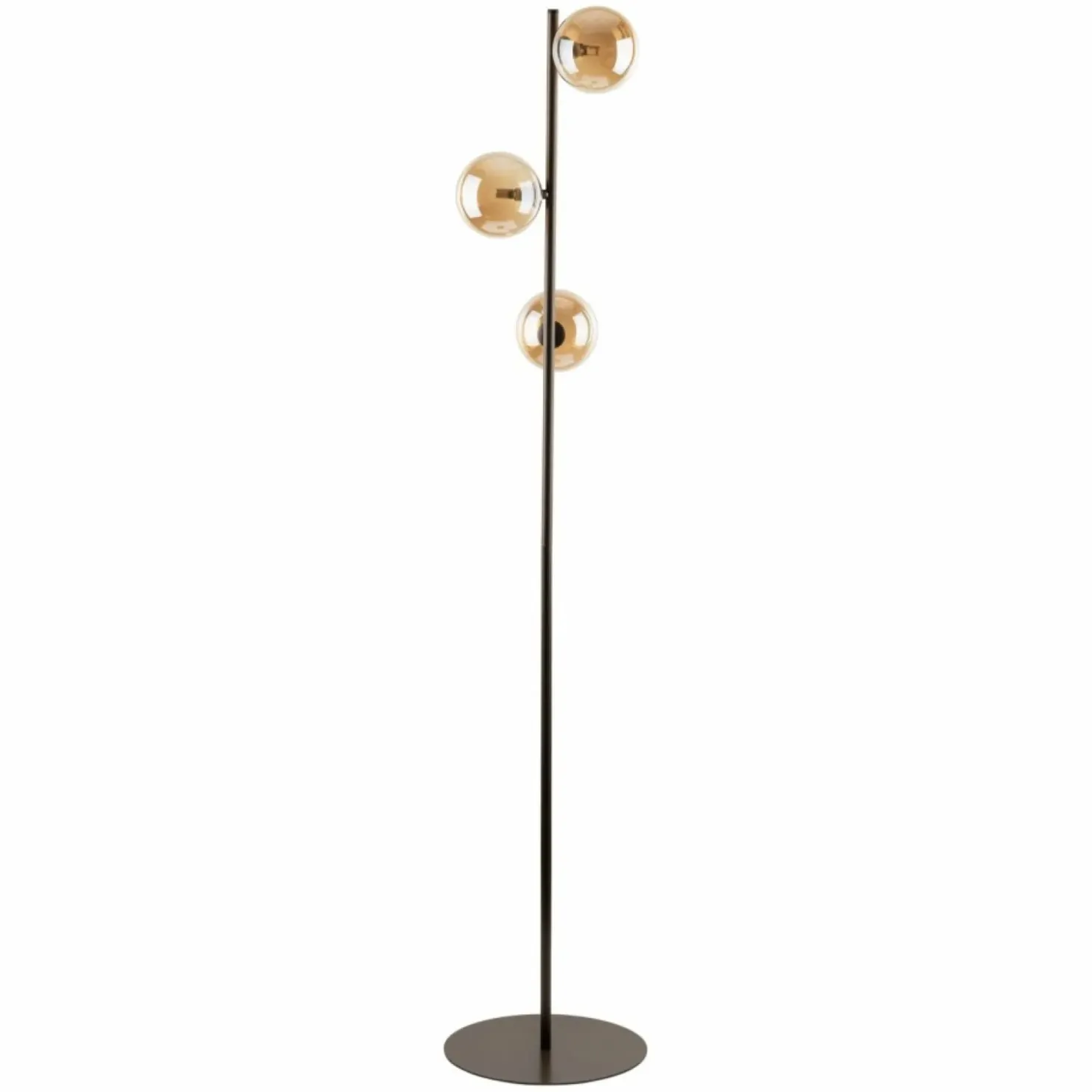 Brązowa lampa podłogowa z 3 kloszami TK 6189 ESTERA BROWN | Kaja*Sklep Kaja Best Sale