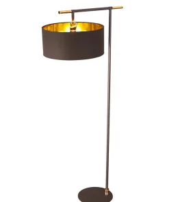Brązowa lampa połogowa do salonu BALANCE-FL-BRPB z serii BALANCE*Sklep Kaja Cheap