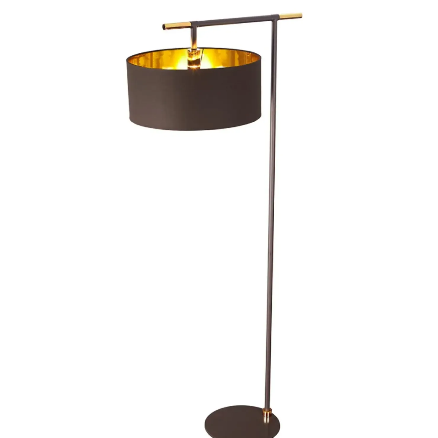 Brązowa lampa połogowa do salonu BALANCE-FL-BRPB z serii BALANCE*Sklep Kaja Cheap