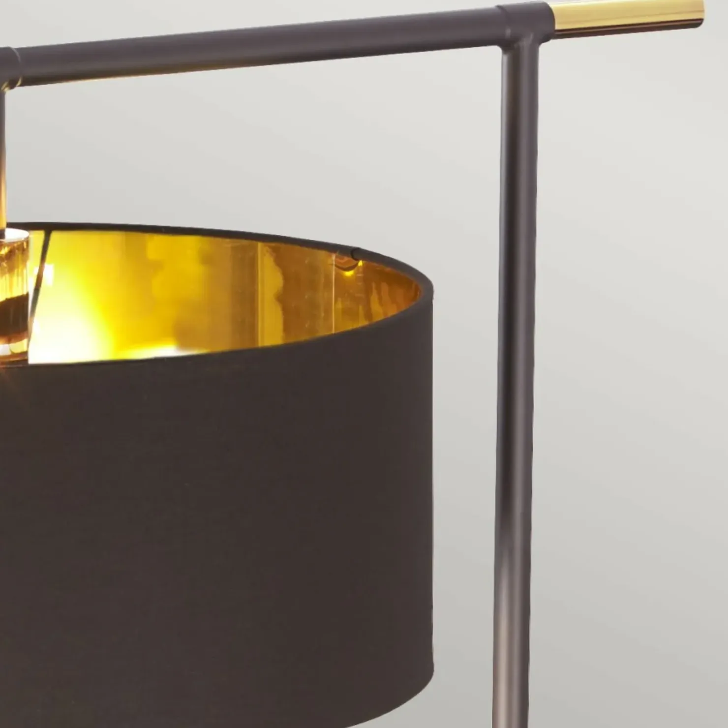 Brązowa lampa połogowa do salonu BALANCE-FL-BRPB z serii BALANCE*Sklep Kaja Cheap
