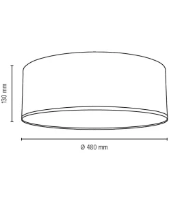 Outlet Sklep Kaja Brązowa lampa sufitowa plafon 4xE27 ⌀48cm 4794812 JOSEFINA | Kaja