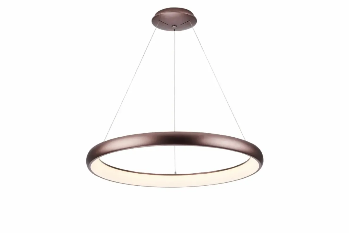Shop Sklep Kaja Brązowa lampa wisząca do salonu ⌀81cm z pilotem AZ5065 ANTONIO | Kaja