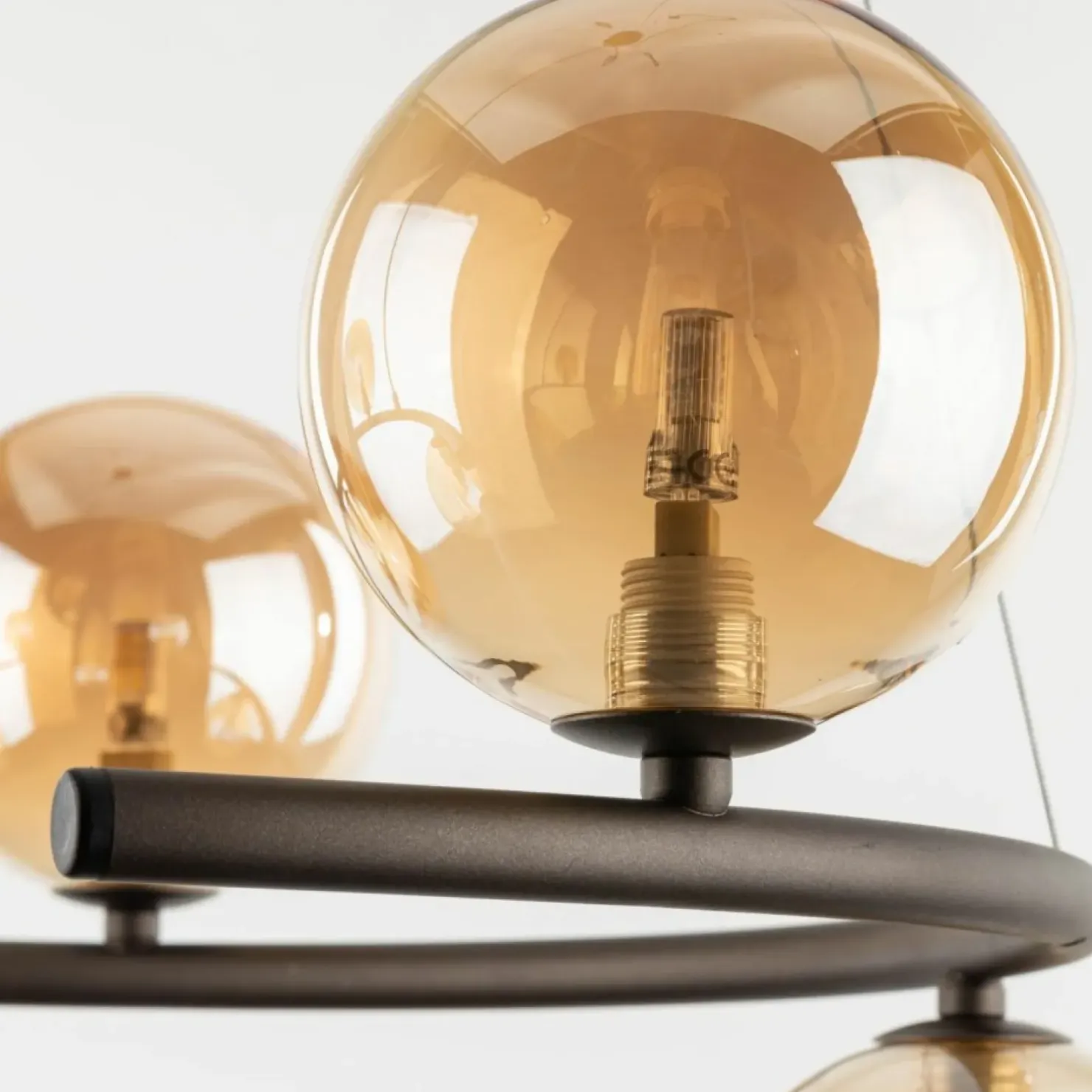 Discount Sklep Kaja Brązowa lampa wisząca do salonu TK 6571 ANABELLE BROWN | Kaja