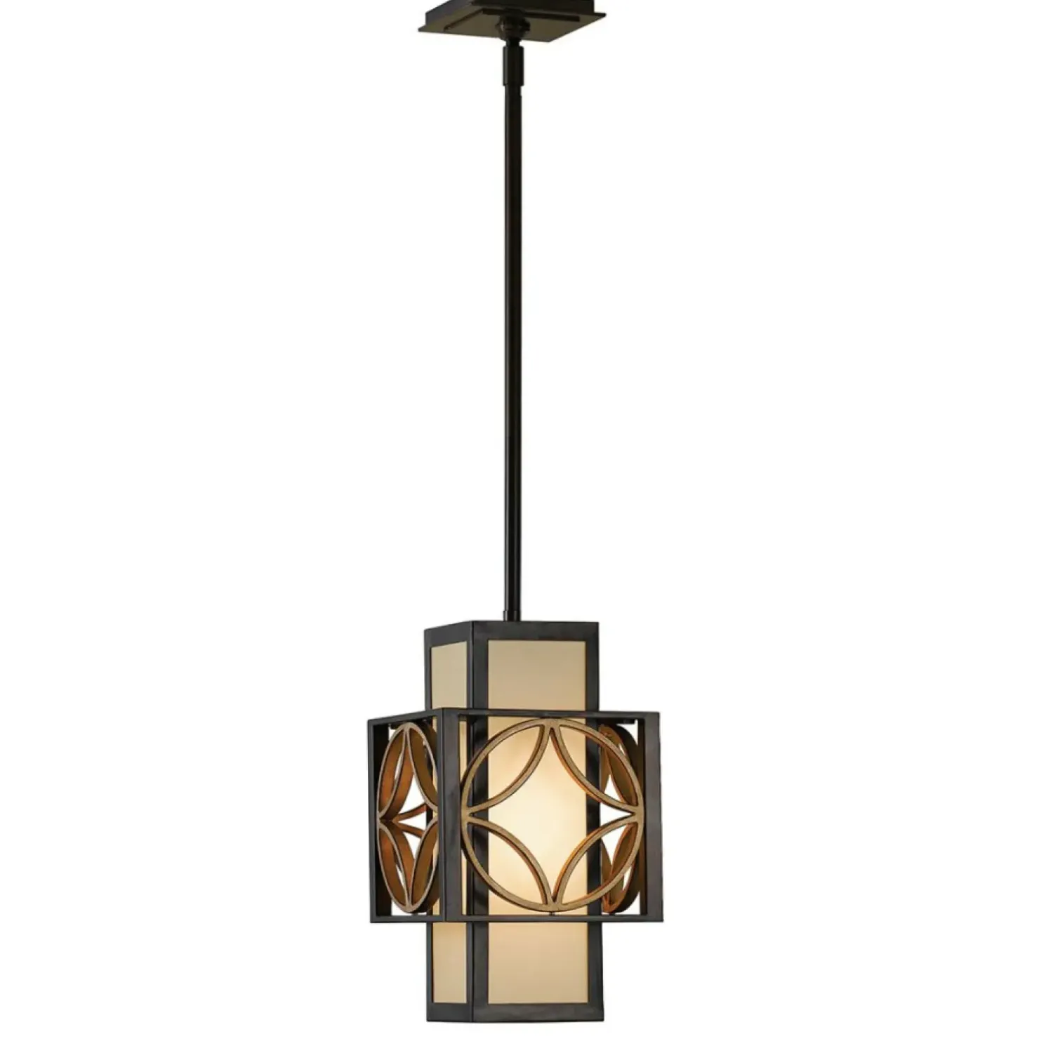 Outlet Sklep Kaja Brązowa lampa wisząca geometryczna FE-REMY-P-C z serii REMY