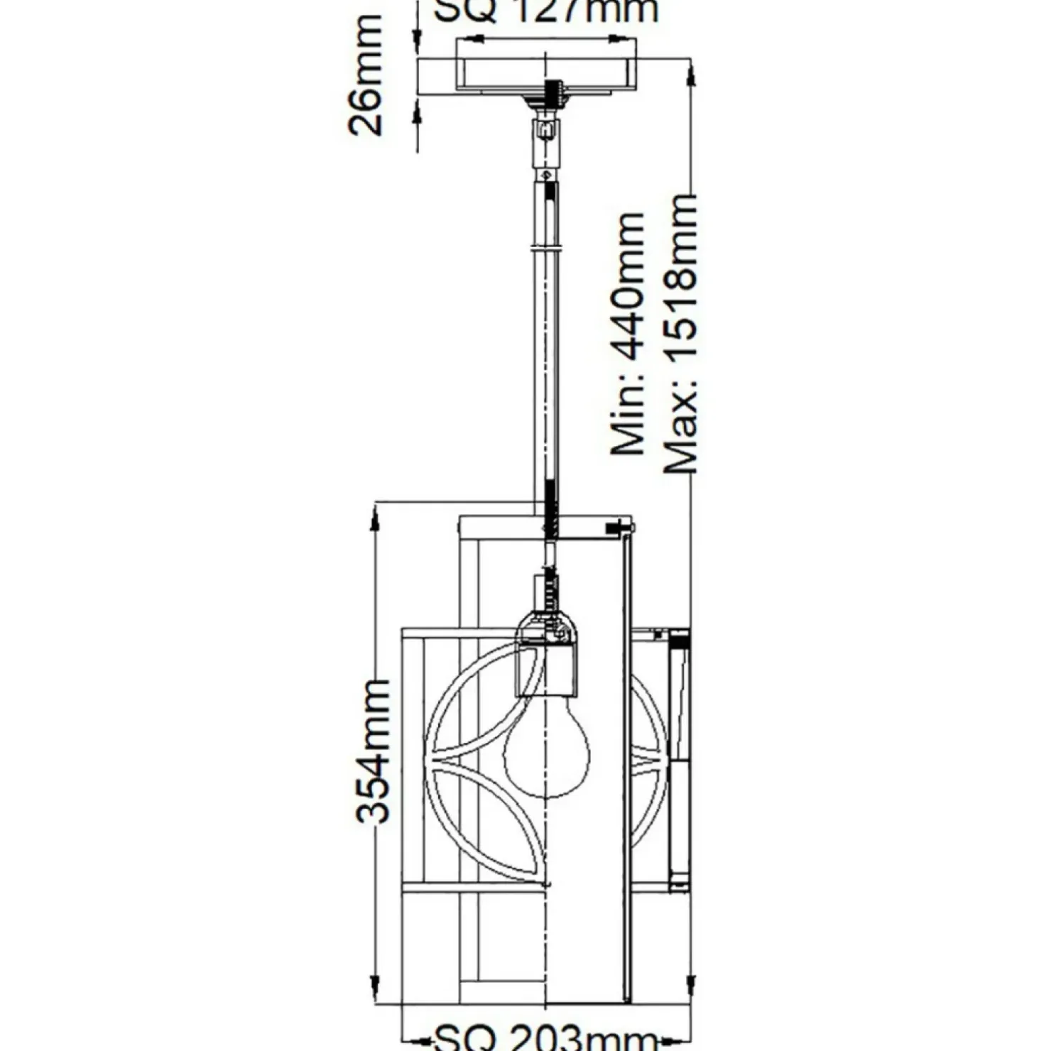 Outlet Sklep Kaja Brązowa lampa wisząca geometryczna FE-REMY-P-C z serii REMY