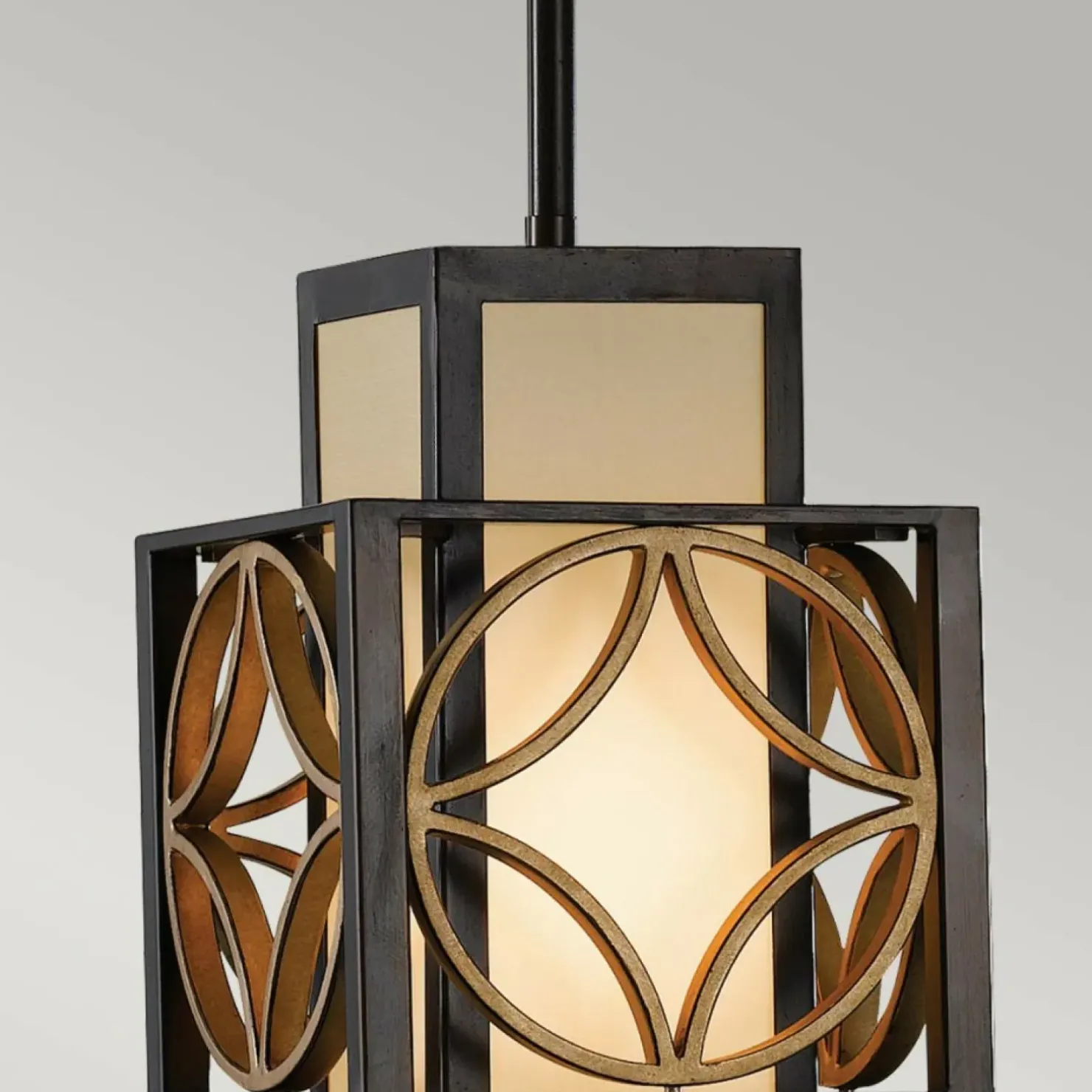 Outlet Sklep Kaja Brązowa lampa wisząca geometryczna FE-REMY-P-C z serii REMY