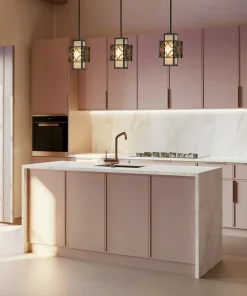 Outlet Sklep Kaja Brązowa lampa wisząca geometryczna FE-REMY-P-C z serii REMY