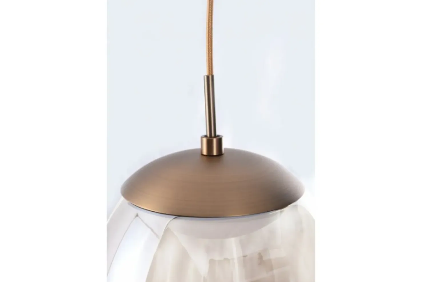 Best Sklep Kaja Brązowa lampa wisząca LED z dużym kloszem AZ3341 HELENA | Kaja
