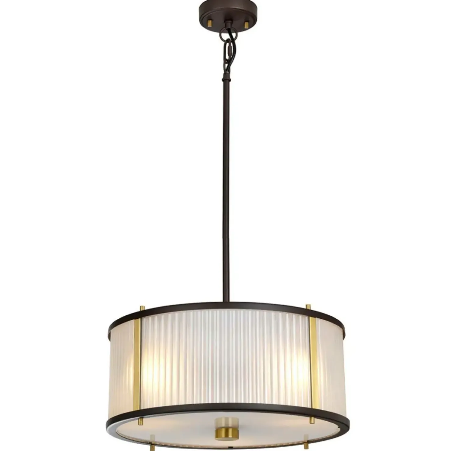Hot Sklep Kaja Brązowa lampa wisząca, z abażurem DL-CORONA-3P-BAB z serii CORONA