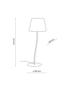 Brązowa lampka z lnianym abażurem TK 16027 NICOLA BROWN | Kaja*Sklep Kaja Shop