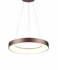 Online Sklep Kaja Brązowa, ledowa lampa wisząca ⌀38cm AZ4998 SANTANA | Kaja Oświetlenie