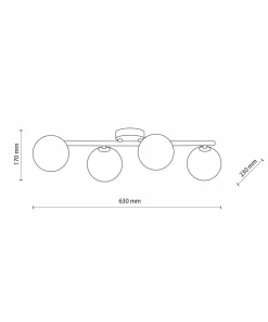 Store Sklep Kaja Brązowa listwa z ciepłymi kloszami G9 TK 6104 ESTERA BROWN | Kaja