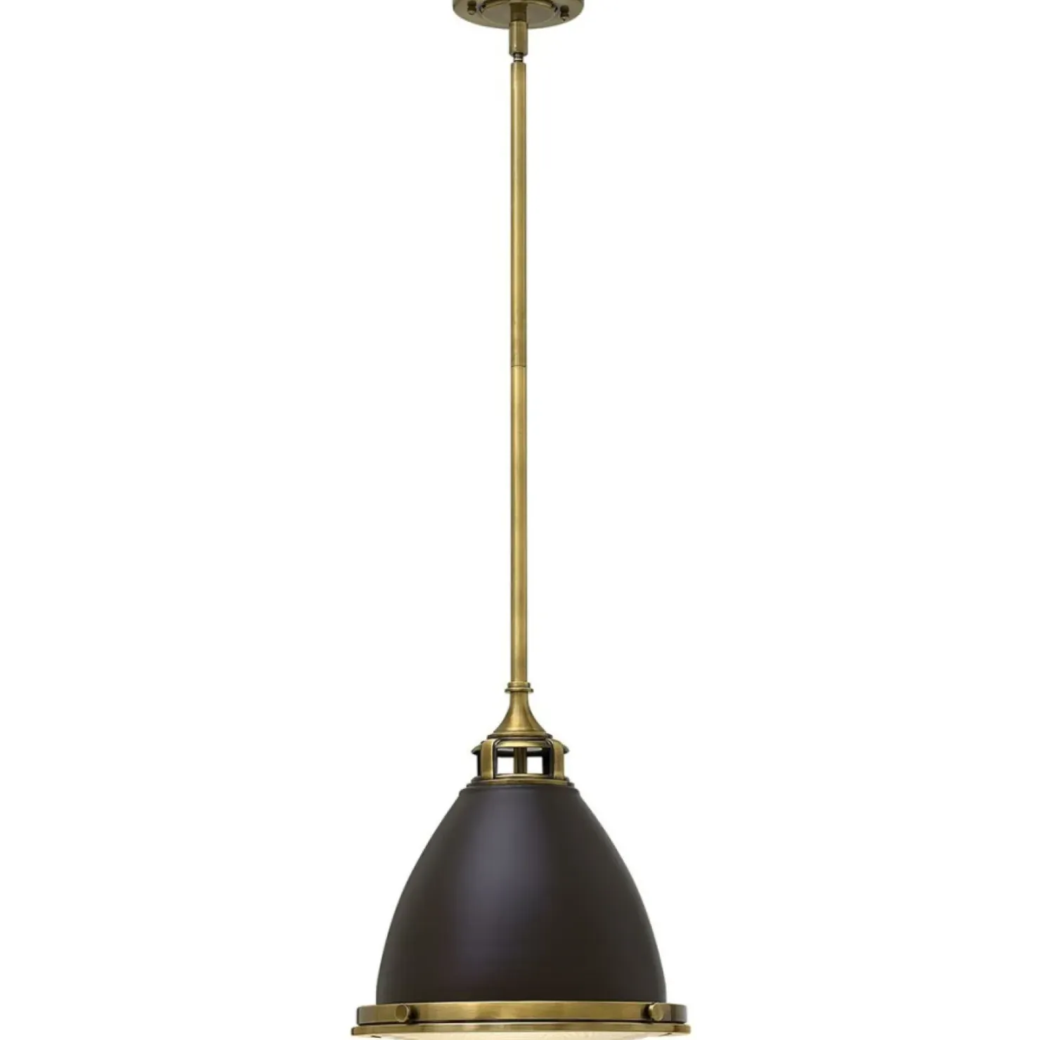 Outlet Sklep Kaja Brązowa, pojedyncza lampa wisząca HK-AMELIA-P-M-RB z serii AMELIA brązowe