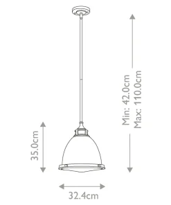 Outlet Sklep Kaja Brązowa, pojedyncza lampa wisząca HK-AMELIA-P-M-RB z serii AMELIA brązowe