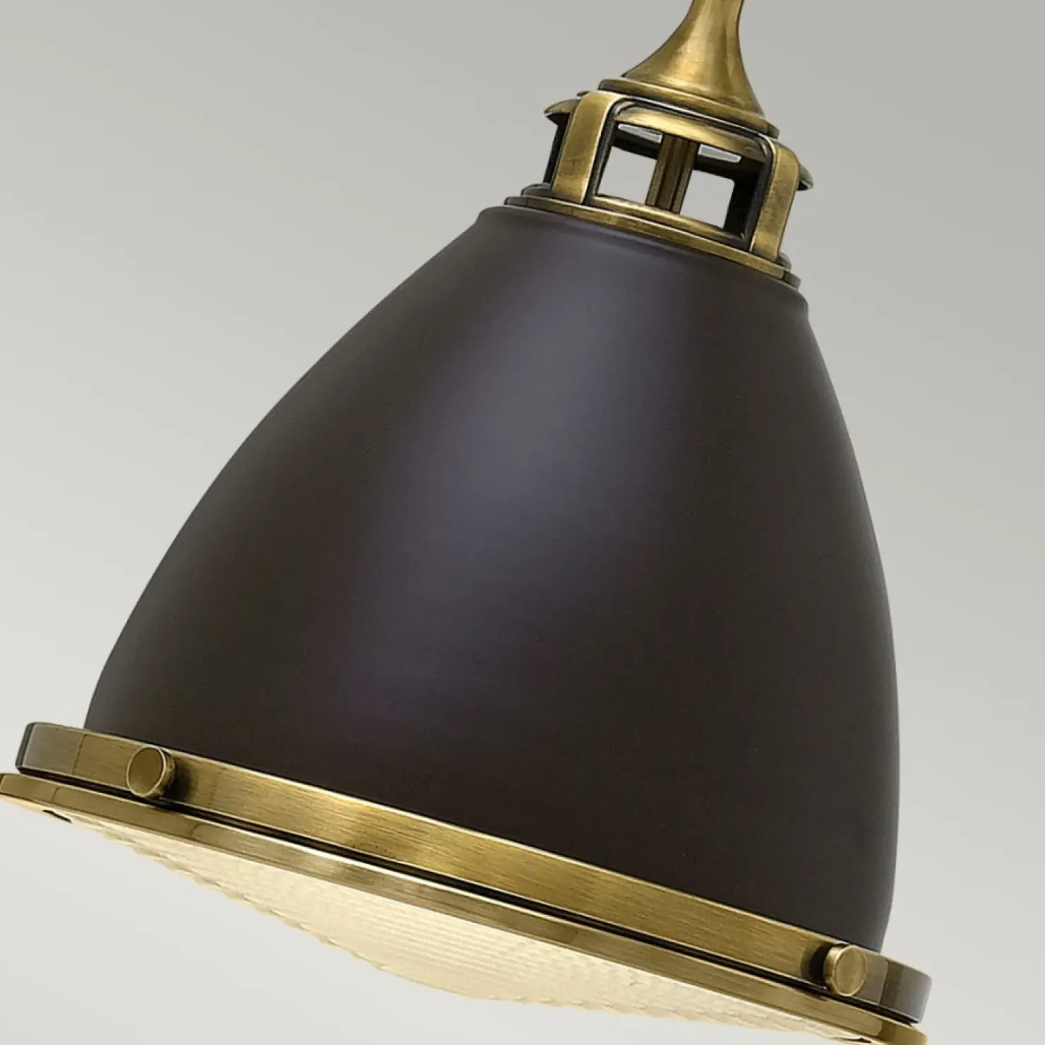 Outlet Sklep Kaja Brązowa, pojedyncza lampa wisząca HK-AMELIA-P-M-RB z serii AMELIA brązowe