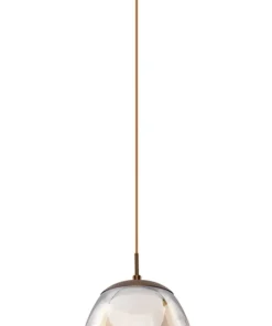 Flash Sale Sklep Kaja Brązowa wisząca lampa LED z kloszem AZ3342 HELENA | Kaja Oświetlenie