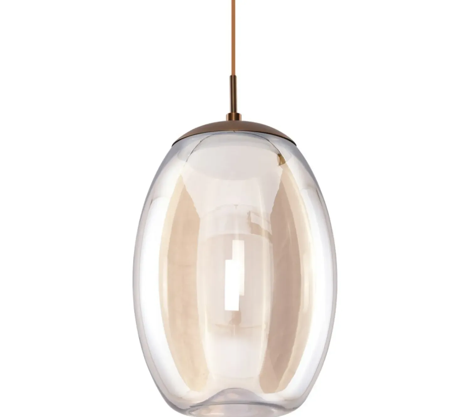 Flash Sale Sklep Kaja Brązowa wisząca lampa LED z kloszem AZ3342 HELENA | Kaja Oświetlenie