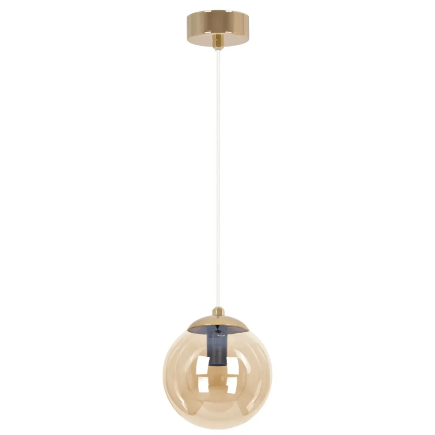 Store Sklep Kaja Bursztynowa lampa wisząca do sypialni K-5410 z serii GRAND