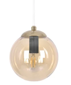 Store Sklep Kaja Bursztynowa lampa wisząca do sypialni K-5410 z serii GRAND