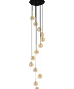 Cheap Sklep Kaja Bursztynowa lampa wisząca z 13 kloszami KP-31 z serii GALAXY