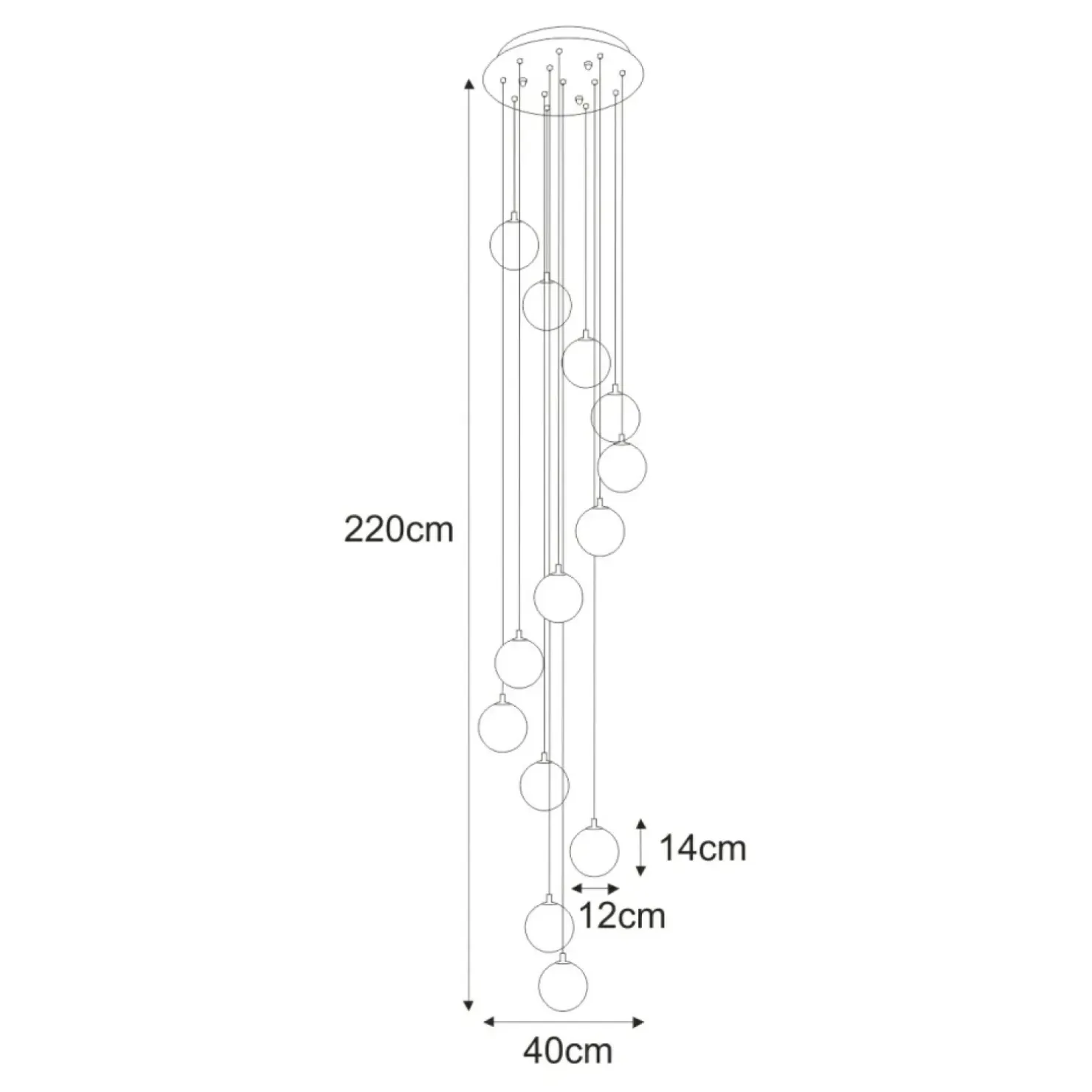 Cheap Sklep Kaja Bursztynowa lampa wisząca z 13 kloszami KP-31 z serii GALAXY