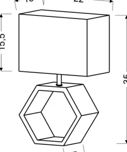 Ceramiczna, geometryczna lampka stołowa 41-68545 VIDAL | Kaja*Sklep Kaja Cheap