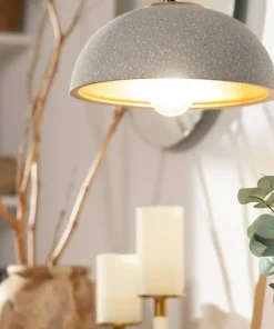 Store Sklep Kaja Ceramiczna kopuła wisząca do stylowej kuchni ABR-CIRI-E27 z serii CI szary
