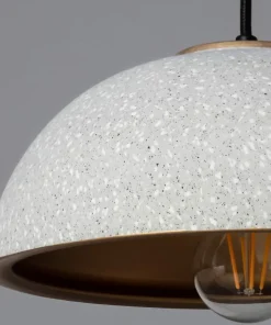 Store Sklep Kaja Ceramiczna kopuła wisząca do stylowej kuchni ABR-CIRI-E27 z serii CI szary