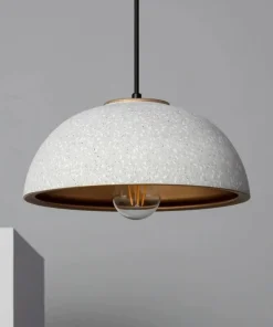 Store Sklep Kaja Ceramiczna kopuła wisząca do stylowej kuchni ABR-CIRI-E27 z serii CI szary