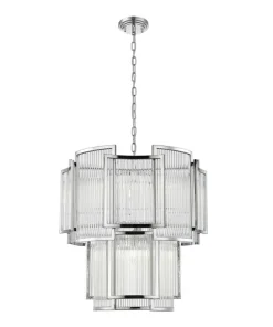 Clearance Sklep Kaja Chromowana, kryształowa lampa P0528-08A-F4AC SERGIO | Kaja