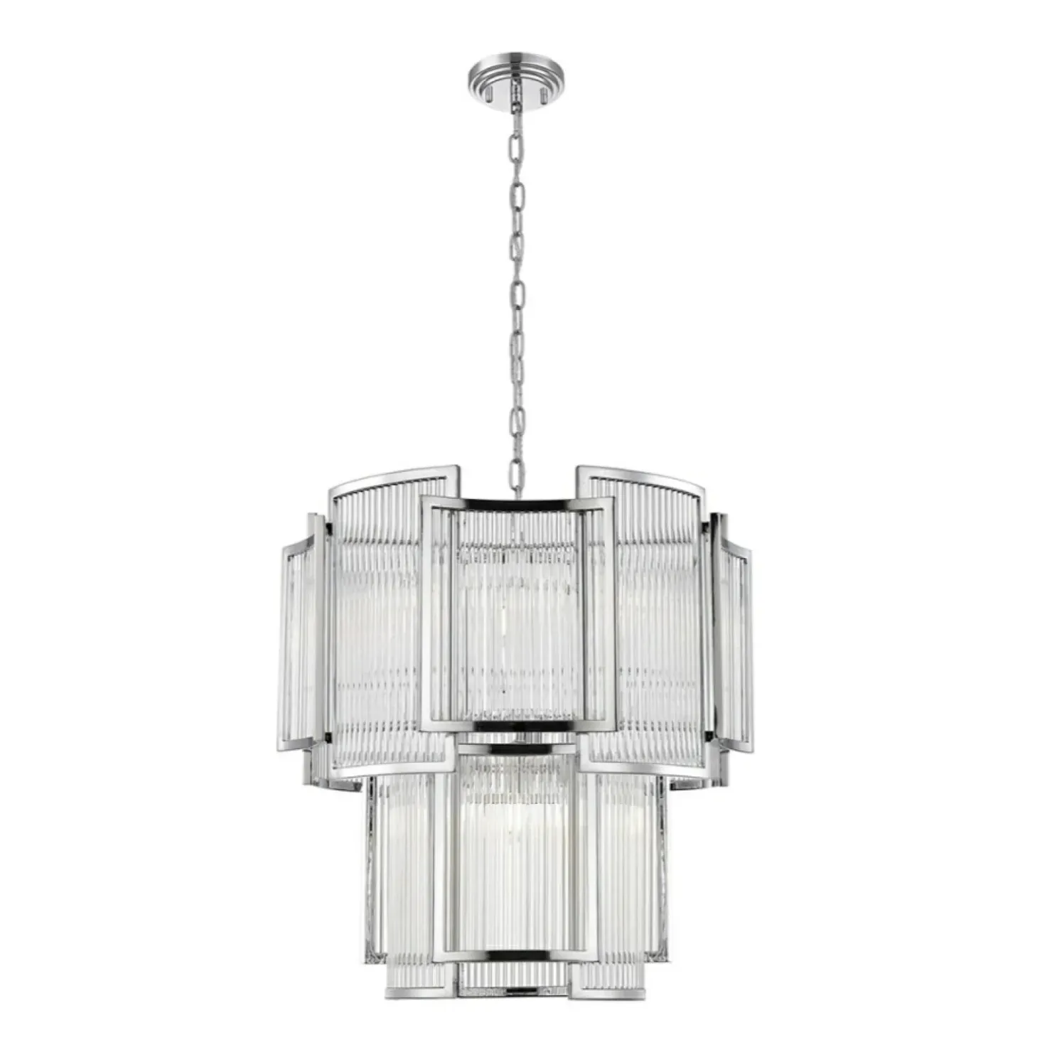 Clearance Sklep Kaja Chromowana, kryształowa lampa P0528-08A-F4AC SERGIO | Kaja