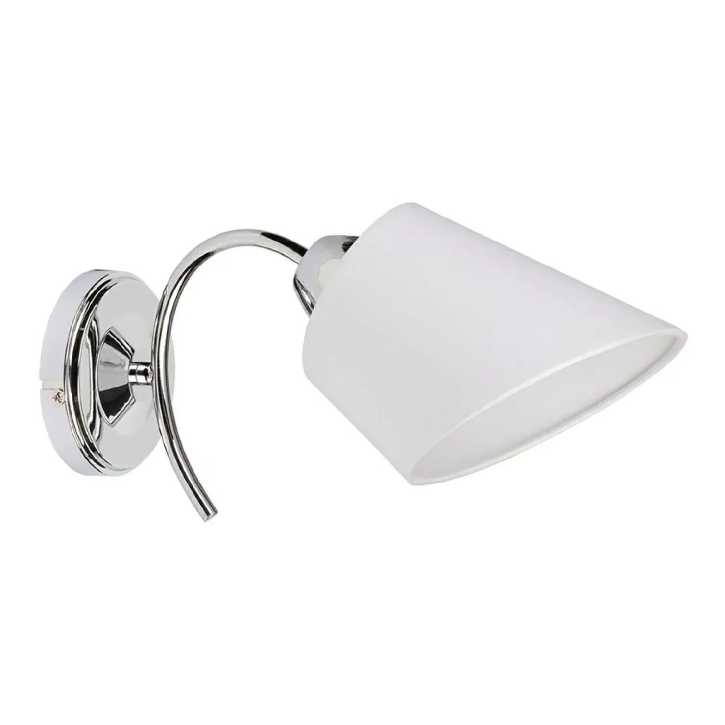 Chromowana lampa ścienna z białym abażurem 8341128 METTE | Kaja*Sklep Kaja Cheap