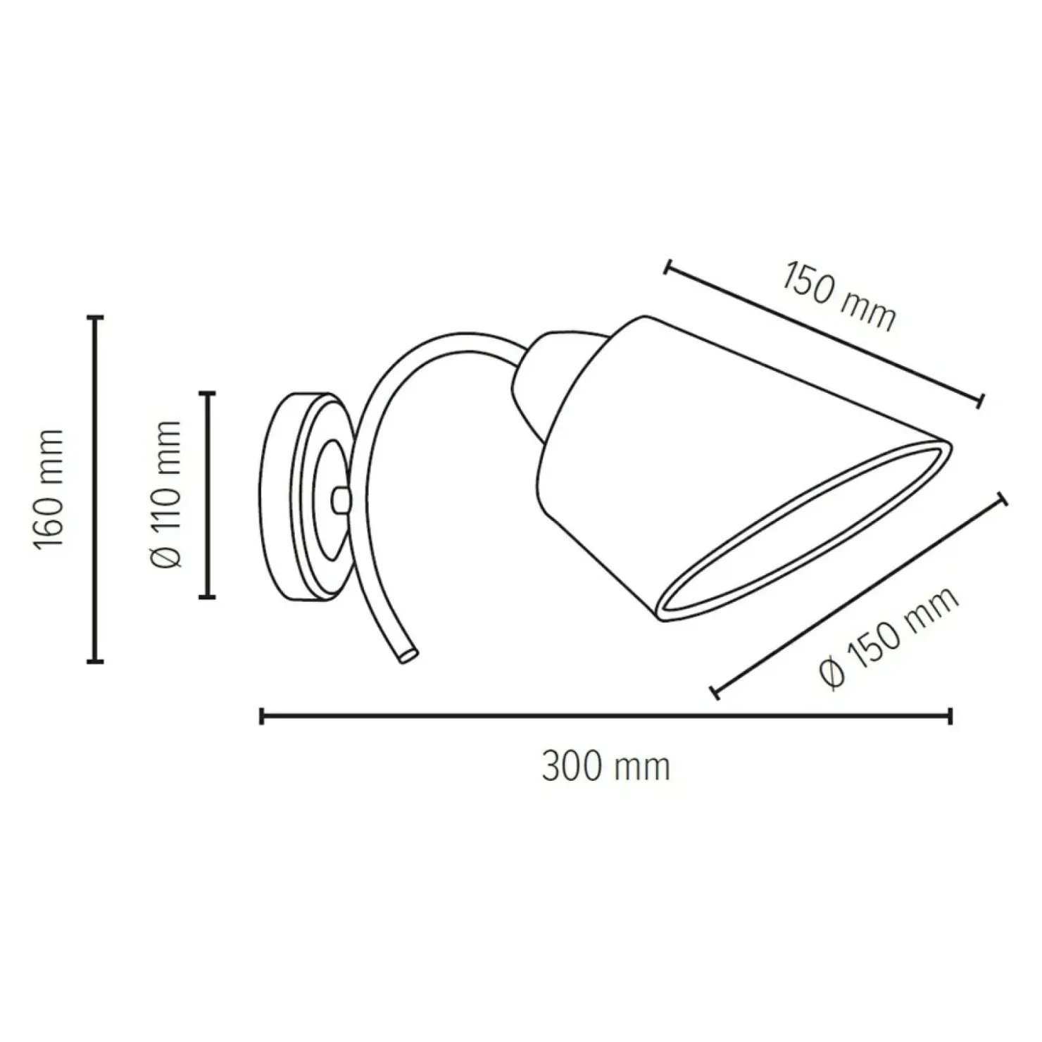 Chromowana lampa ścienna z białym abażurem 8341128 METTE | Kaja*Sklep Kaja Cheap