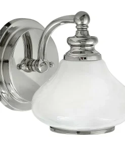 Chromowana lampa ścienna z kloszem HK-AINSLEY1-BATH z serii AINSLEY*Sklep Kaja Hot