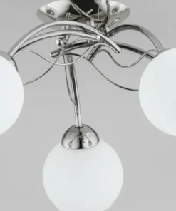 Sale Sklep Kaja Chromowana lampa sufitowa z mlecznymi kloszami AL 28345 | Kaja