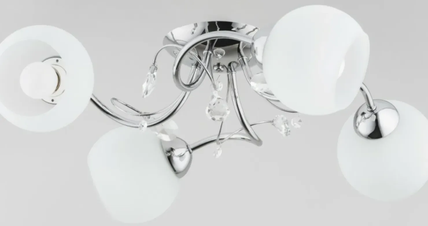 Flash Sale Sklep Kaja Chromowana lampa sufitowa z kryształami AL 28524 | Kaja