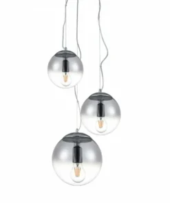 Outlet Sklep Kaja owana lampa wisząca dymione klosze AZ3104 IRIS | Kaja Oświetlenie chrom