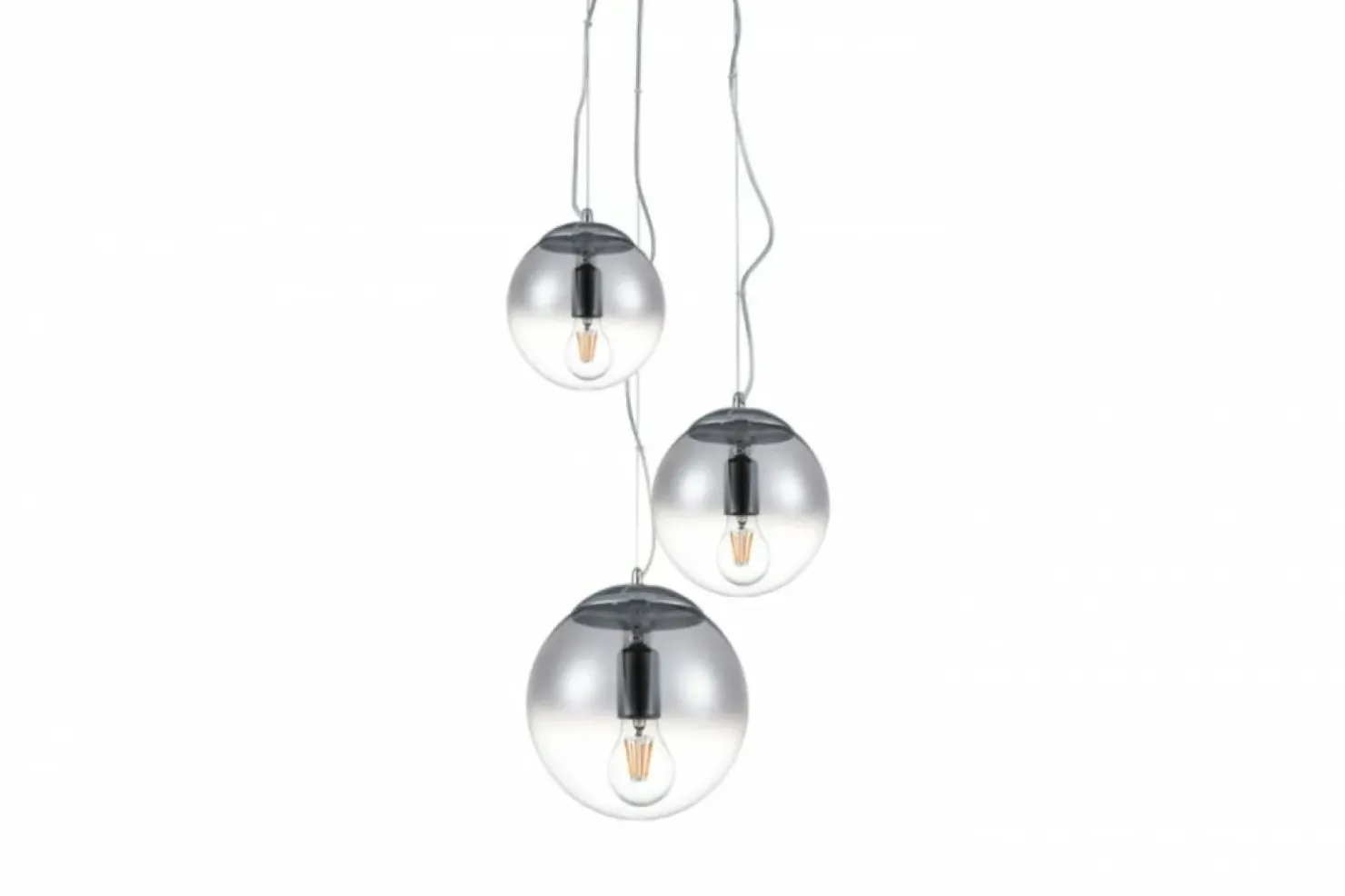 Outlet Sklep Kaja owana lampa wisząca dymione klosze AZ3104 IRIS | Kaja Oświetlenie chrom