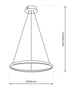 Cheap Sklep Kaja Chromowana lampa wisząca, regulacja wysokości ML7940 z serii ROTONDA | Kaja Oświ