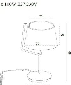 Chromowana lampka nocna z abażurem MX T0030 CHICAGO | Kaja Oświetlenie*Sklep Kaja Cheap
