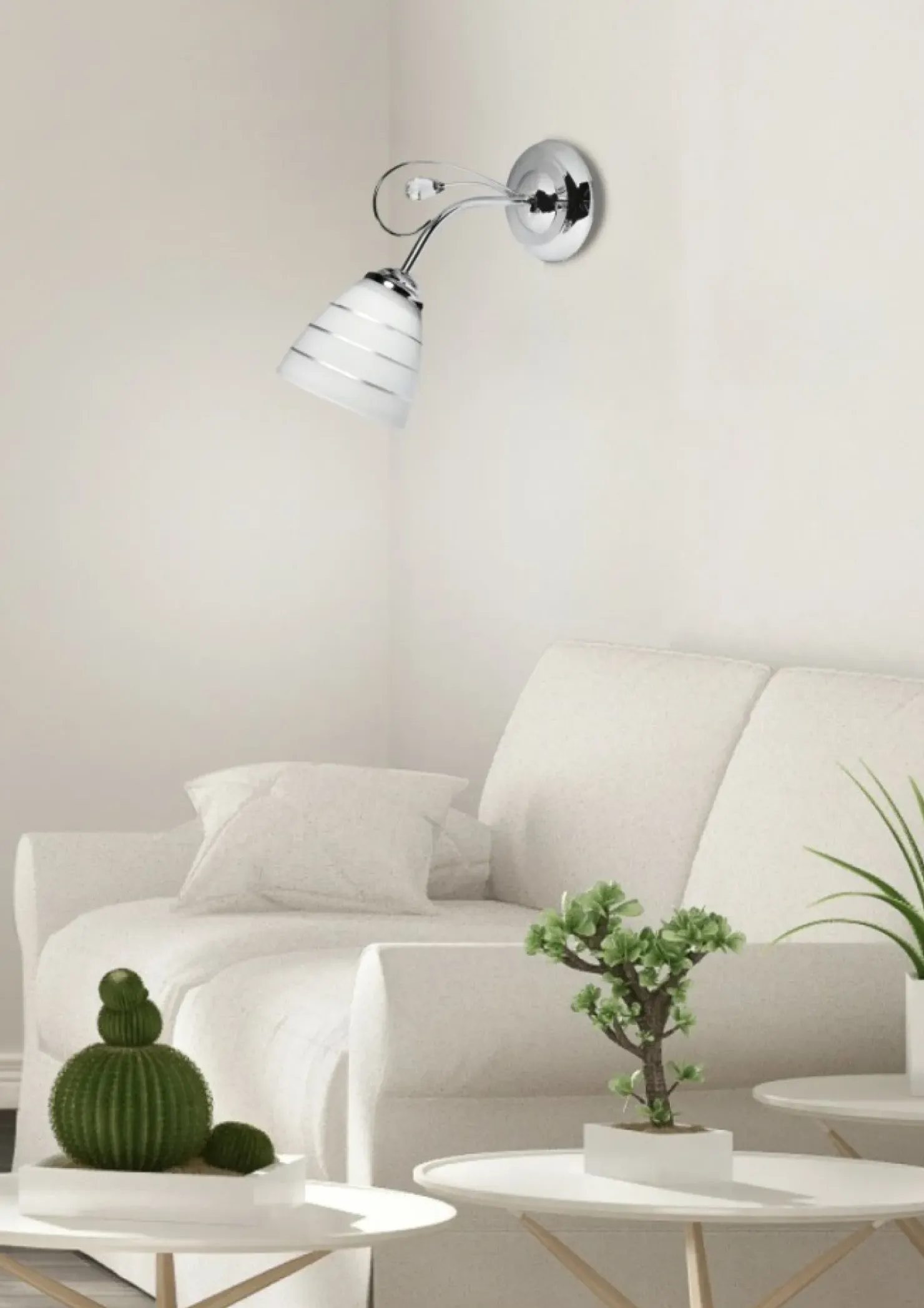 owany kinkiet z mlecznym kloszem 21-64288 SIMPLI | Kaja*Sklep Kaja Outlet