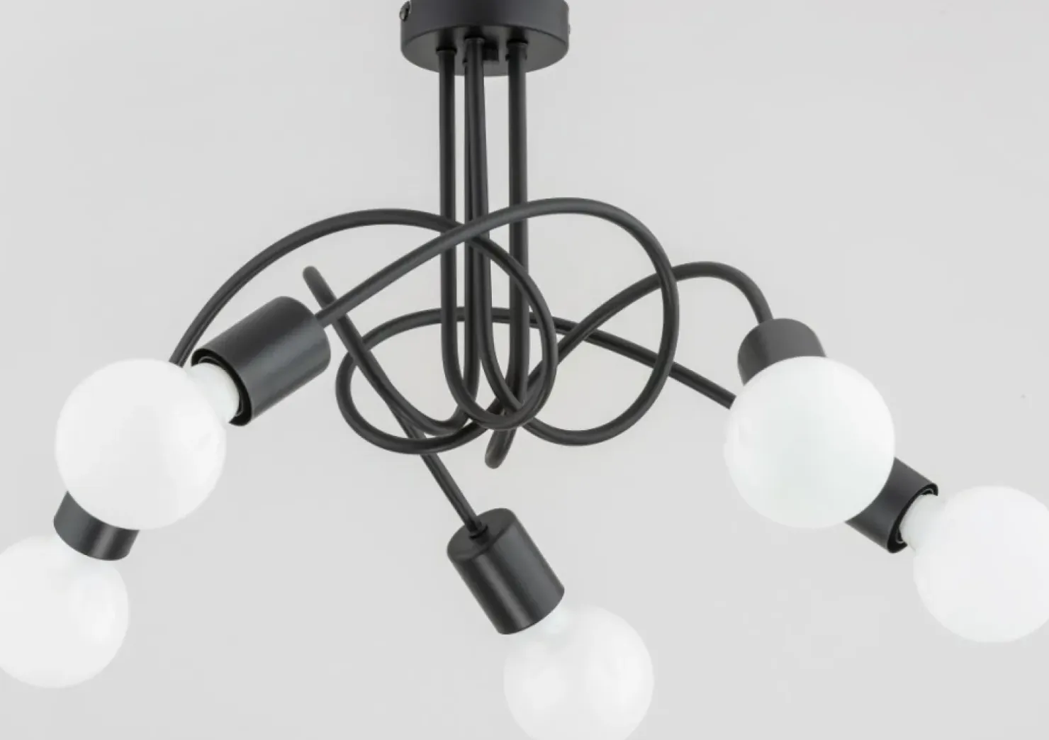 Clearance Sklep Kaja Ciekawa lampa sufitowa z wyeksponowanymi żarówkami AL 28535 | Kaja
